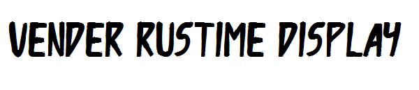 Vender Rustime Display字体