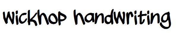 wickhop handwriting字体