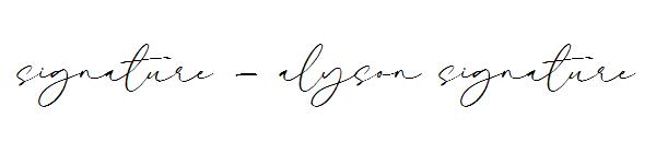 signature - alyson signature
