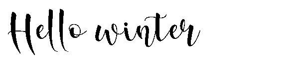 Hello winter字体