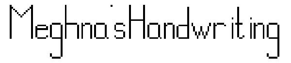Meghna's Handwriting字体