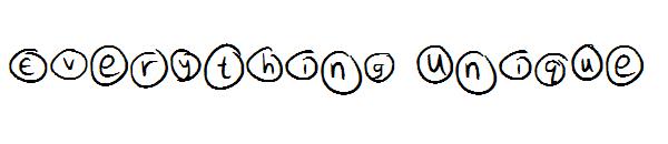 Everything Unique字体