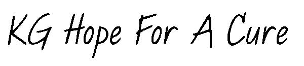 KG Hope For A Cure字体