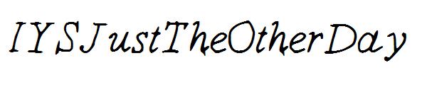 IYSJustTheOtherDay字体