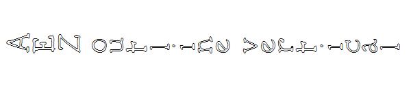 AEZ outline vertical字体