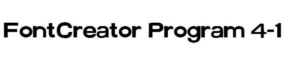 FontCreator Program 4-1字体