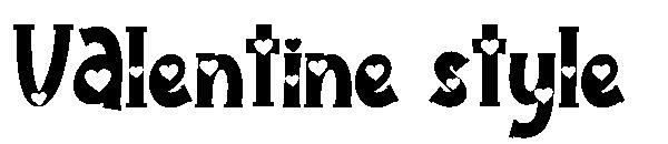 Valentine style字体