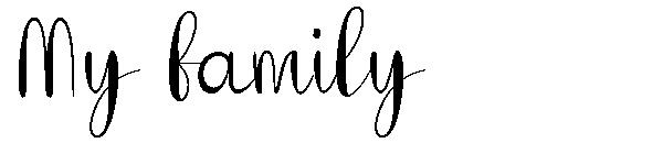 My family字体