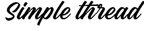Simple thread字体