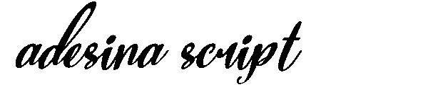 Adesina script字体