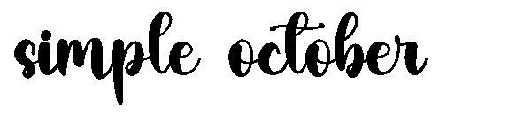 Simple october字体
