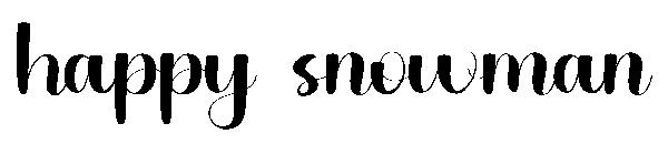 happy snowman