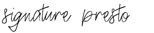 signature presto字体