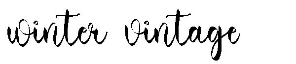 winter vintage字体