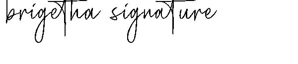 brigetha signature字体