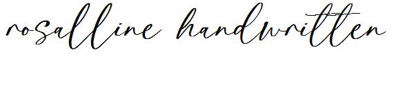 rosalline handwritten字体