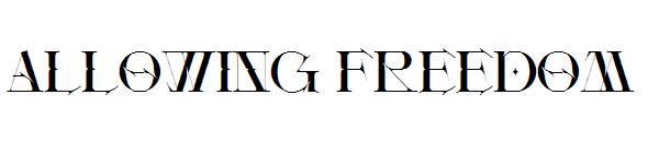 allowing freedom字体