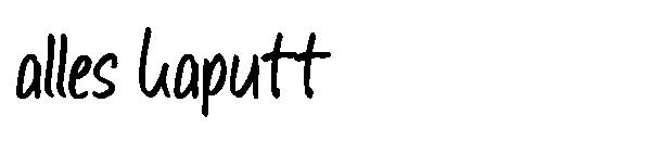 alles kaputt字体