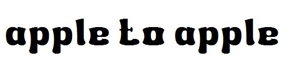 apple to apple字体