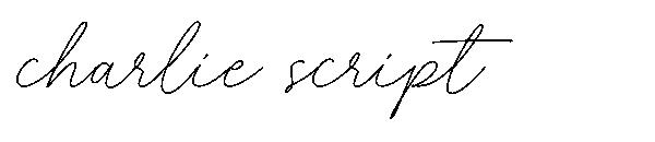 Charlie script字体
