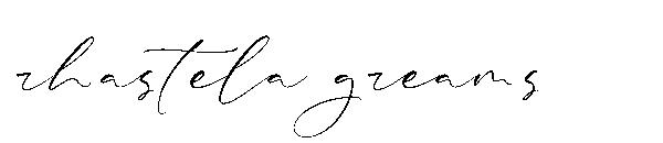 rhastela greams字体