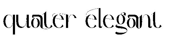 quater elegant字体