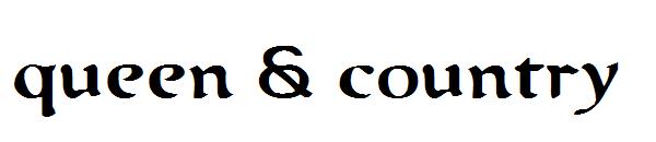 queen & country字体