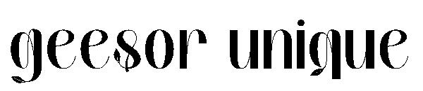geesor unique字体
