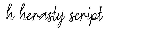 h herasty script字体