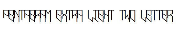 pentagram extra light two letter字体