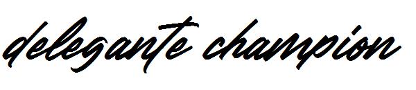 delegante champion字体