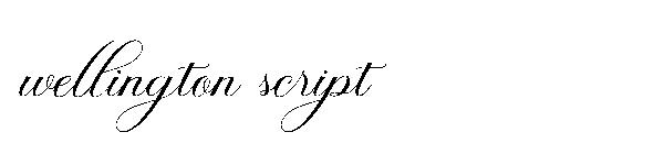 wellington script字体
