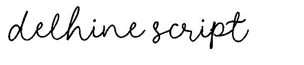 delhine script字体