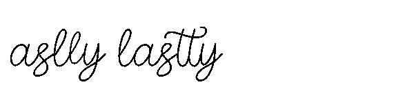 aslly lastty字体