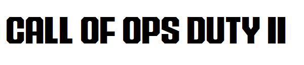 call of ops duty ii字体