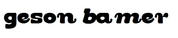 geson bamer字体