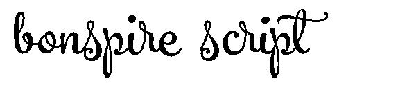 bonspire script字体