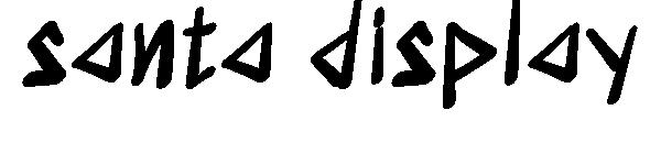 santa display字体