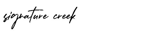 signature creek字体