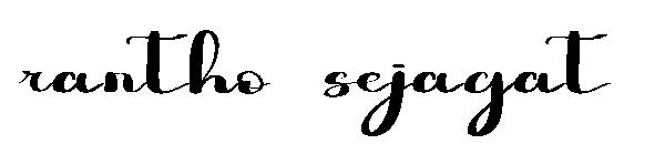Rantho sejagat字体