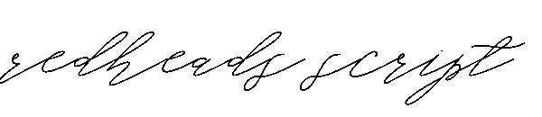 redheads script字体