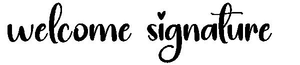 welcome signature字体
