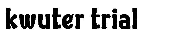 Kwuter trial字体