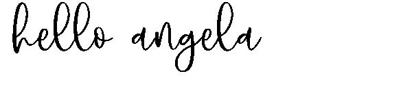 hello angela字体