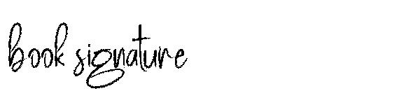 book signature字体