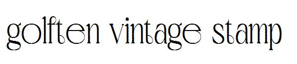 golften vintage stamp字体