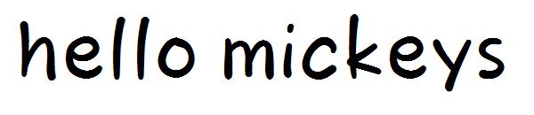 Hello mickeys字体