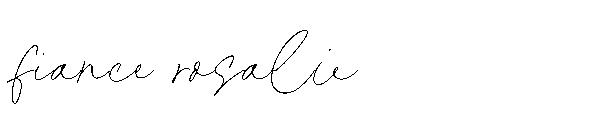 Fiance rosalie字体