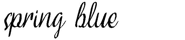 spring blue字体