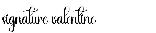 signature valentine字体